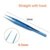 14cm Tweezers Ophthalmic Instruments Titanium Alloy Bend Platform Tweezers Line Tweezers Cosmetic Tweezers Tools