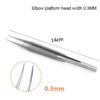 14cm Tweezers Ophthalmic Instruments Titanium Alloy Bend Platform Tweezers Line Tweezers Cosmetic Tweezers Tools