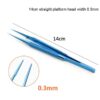 14cm Tweezers Ophthalmic Instruments Titanium Alloy Bend Platform Tweezers Line Tweezers Cosmetic Tweezers Tools
