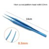 14cm Tweezers Ophthalmic Instruments Titanium Alloy Bend Platform Tweezers Line Tweezers Cosmetic Tweezers Tools