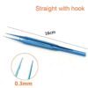 16cm Tweezers Ophthalmic Instruments Titanium Alloy Bend Platform Tweezers Cosmetic Tweezers Tools