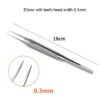 16cm Tweezers Ophthalmic Instruments Titanium Alloy Bend Platform Tweezers Cosmetic Tweezers Tools