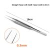 16cm Tweezers Ophthalmic Instruments Titanium Alloy Bend Platform Tweezers Cosmetic Tweezers Tools