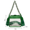 Chain Ladies Tote Bags Stadium Approved Top-handle Bags Fashion Transparent Simple Portable Elegant Adjustable Straps for Travel