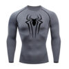 Compression Shirt Men's T-Shirt Long Sleeve Black Top Fitness Sunscreen Second Skin Quick Dry Breathable Casual long T-Shirt 4XL