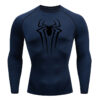Compression Shirt Men's T-Shirt Long Sleeve Black Top Fitness Sunscreen Second Skin Quick Dry Breathable Casual long T-Shirt 4XL