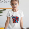 Disney White Outdoor Comfy Kids T-Shirts Stitch & Groot Creativity Popular Exquisite 3-12T High Quality Child T Shirts Hot Sell