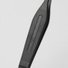 Eye tweezers straight with teeth belly tweezers all black stainless steel cosmetic plastic surgery instruments