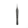 Eye tweezers straight with teeth belly tweezers all black stainless steel cosmetic plastic surgery instruments