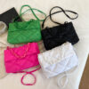 Fashion Chain Crossbody Bags Winter Cotton Padded Quilted Women Shoulder Bags Casual All-match Simple Female Girls Handbags