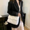Fashion Chain Crossbody Bags Winter Cotton Padded Quilted Women Shoulder Bags Casual All-match Simple Female Girls Handbags