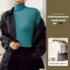 Half Turtleneck Milk Silk Tops Women Short Sleeve Slim T-Shirt Solid Color Basic Trend Bottoming Shirt High Street Women Blouse