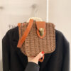 Ladies Handbags Fashion Woven Women Hand-woven Bag Casual Holiday Simple Handmade Adjustable Straps Rattan Beach Bag