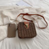 Ladies Handbags Fashion Woven Women Hand-woven Bag Casual Holiday Simple Handmade Adjustable Straps Rattan Beach Bag