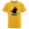 Men's t-Shirt Breathable Material Knife Cat Print Oversized t Shirt Casual Loose Casual Shirt o-Neck T-Shirt Male Tops Clothing