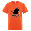 Men's t-Shirt Breathable Material Knife Cat Print Oversized t Shirt Casual Loose Casual Shirt o-Neck T-Shirt Male Tops Clothing