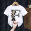 Summer Minnie Letter A B C D Children T-shirt Kawaii Disney T Shirt Anime Cartoons Casual Clothes Kid Girl Boy Short Sleeve Tops