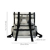 Transparent PVC College Student Rucksack Fashion School Backpack Waterproof Large Capacity See Through Solid Clear for Women Men