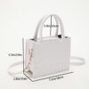 Women Messenger Bags PU Leather Ladies Handbag Rhombic Lattice Fashion Simple Casual Portable Elegant Square Bag Purses