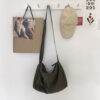 Women Shoulder Bag Casual Fashion Ladies Handbags Simple Nylon Solid Color Large Capacity Portable Leisure Travel Bag