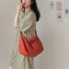 Women Shoulder Bag Casual Fashion Ladies Handbags Simple Nylon Solid Color Large Capacity Portable Leisure Travel Bag