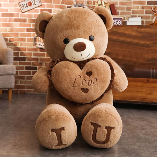 100cm Big I Love You Teddy Bear Plush Toy Lovely Huge Stuffed Soft Bear Doll Lover