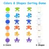 12pcs Bath Toys Pop Smiley Bear Sucker Suction Cup Games Sorting Stacking Sensory Building Block Preschool 4