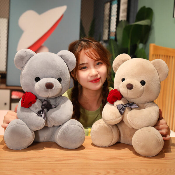 23 45cm Huge Cute Rose Bear Doll Plush Toy Hug Bear Doll Children S Birthday Pillow 1