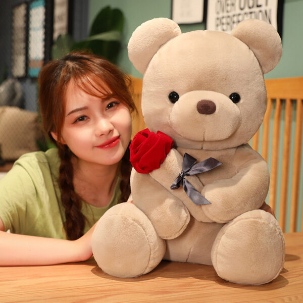 23 45cm Huge Cute Rose Bear Doll Plush Toy Hug Bear Doll Children S Birthday Pillow 5