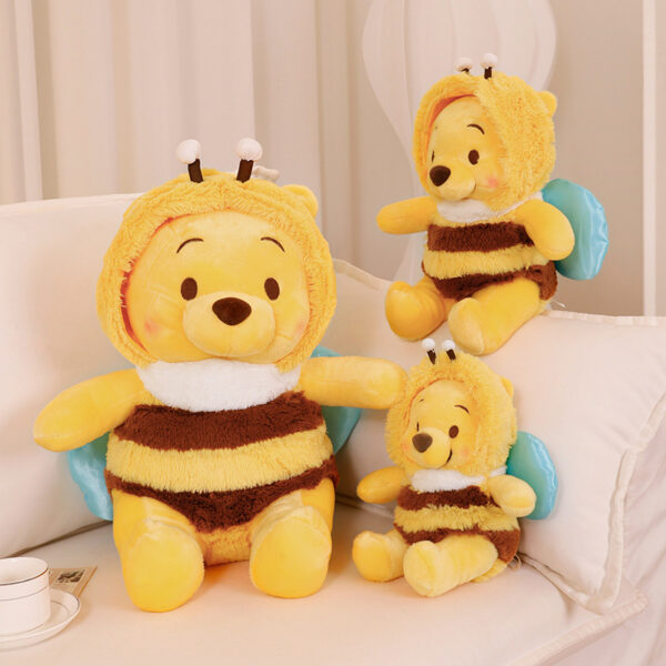 25 35 50cm Cartoon Disney Bee Winnie The Pooh Plush Toy Pillow Kawaii Anime Bear Stuffed 1