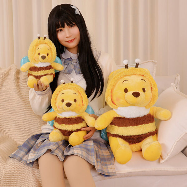 25 35 50cm Cartoon Disney Bee Winnie The Pooh Plush Toy Pillow Kawaii Anime Bear Stuffed