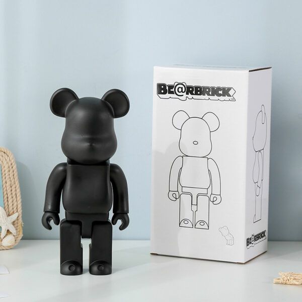 28cm 400 Bearbrick Bear Brick Action Figures Diy Paint Bear Brick Toys Violent Bear Ornaments Home 1