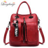 3-in-1 Women Backpacks Vintage Female Shoulder Bags Soft Leather Back Pack Ladies Travel BagPack Luxury Bag For Girls Mochila