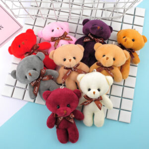 5 50pcs Lot Teddy Bears Stuffed Plush Toy Mini Bear Doll Toy Keychain Bag Pendant Wedding