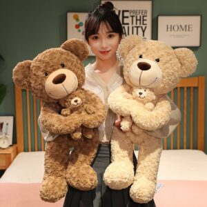 50 90cm Big Teddy Bear Plush Doll Pillow Funny Mother Bear Toy Stuffed Soft Animal For