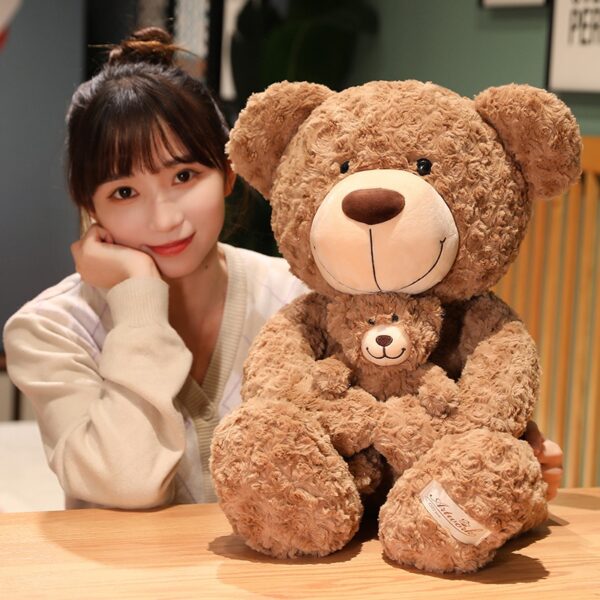 50 90cm Big Teddy Bear Plush Doll Pillow Funny Mother Bear Toy Stuffed Soft Animal For 4
