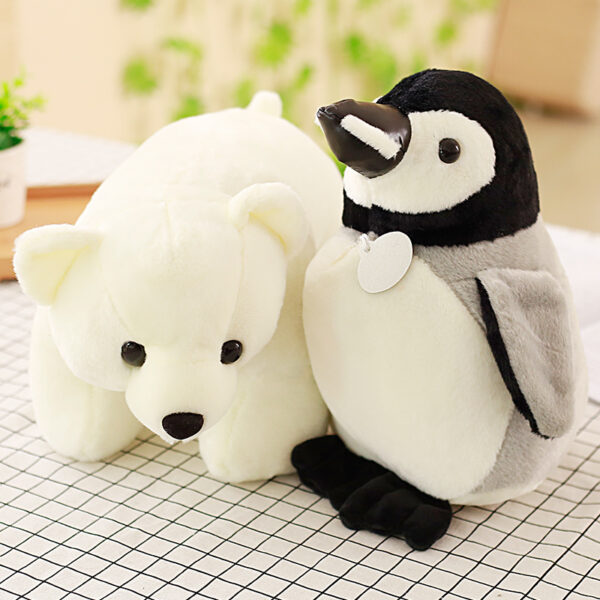 Antarctic Arctic Creatures Penguin And Polar Bear Doll Plush Baby Toy Stuffed Animal Doll Kids Friends 1