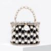 Beaded Pearl Evening Clutch Handbag Women 2020 Rhinestone Metal Honeycomb Clutch Purse Ladies Wedding Pearl Bags Design Luxury