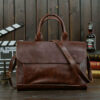 Business Men Handbag Relaxation Style Laptop Bag One Shoulder Briefcase Multifunction Bags Handbags Leather New For Male