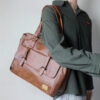 Capacity Men's Large Single Shoulder Bag Solid Color Simple Soft Leather Male Handbag Retro Classic Textured Messenger