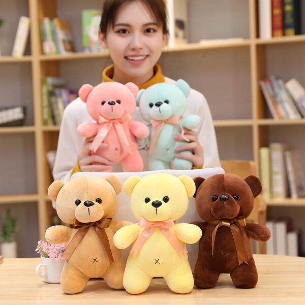 Colorful Teddy Bear Stuffed Plush Toys Kawaii Little Plush Toys For Girls Kids Baby Cuddly Doll 1