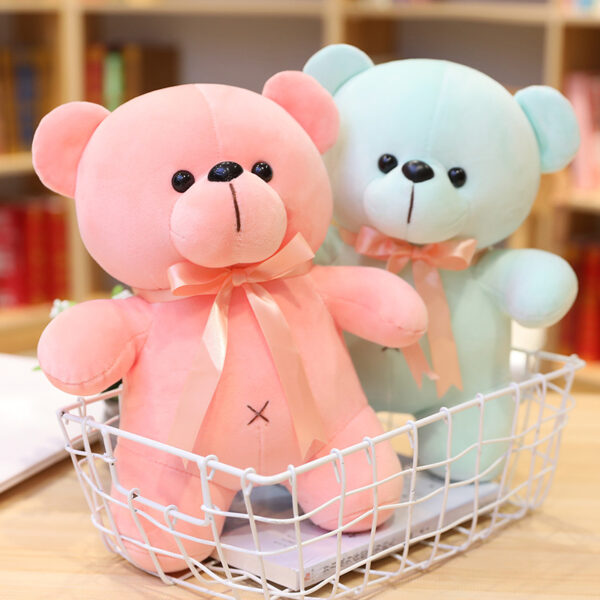 Colorful Teddy Bear Stuffed Plush Toys Kawaii Little Plush Toys For Girls Kids Baby Cuddly Doll 2