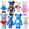 Diy Bearbricked Violence Bear Building Block Kid Toy Height 35cm Figure Display Art Room Office Decoration 1