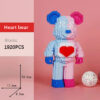 Diy Bearbricked Violence Bear Building Block Kid Toy Height 35cm Figure Display Art Room Office Decoration 3