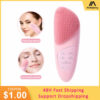 Electric Facial Cleansing Brush Deep Pore Clean Facial Massager Hot Compress Eye Beauty Instrument Waterproof Skin Care Tools