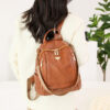 Fashion Large Capacity Ladies Backpack New Exquisite PU Leather Large Capacity Shoulder Bag Personalized Versatile Travel Bag