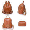 Fashion Large Capacity Ladies Backpack New Exquisite PU Leather Large Capacity Shoulder Bag Personalized Versatile Travel Bag