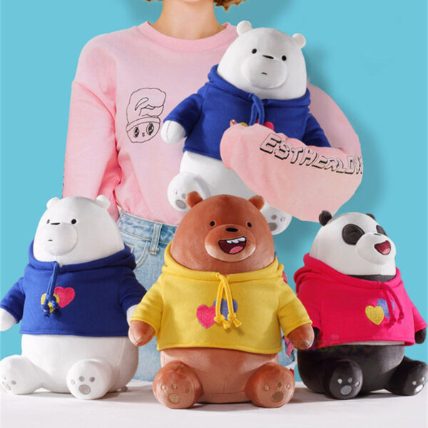 Free Shipping 10 Inch We Bare Bears Peluches Xmas Plush Toys Soft Bear Stuffed Dolls Plushies 2