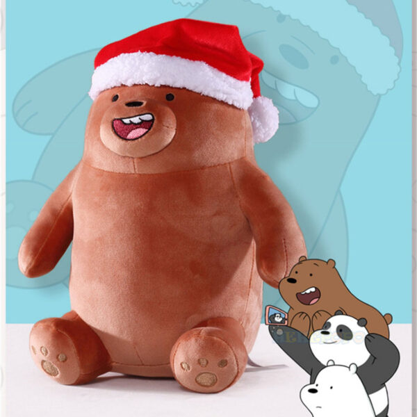 Free Shipping 10 Inch We Bare Bears Peluches Xmas Plush Toys Soft Bear Stuffed Dolls Plushies 3