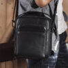 Genuine Fashion Men Leather Handbag Male Cowhide Messenger Bag Business Travel Middle Crossbody
